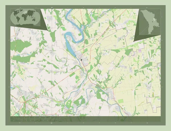 Dubasari Distrito Moldavia Open Street Map Mapas Ubicación Auxiliares Esquina —  Fotos de Stock