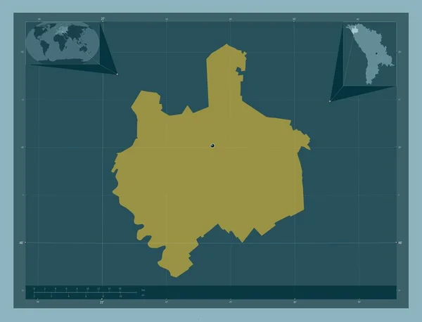 Okręg Mołdawii Solidny Kształt Koloru Pomocnicze Mapy Położenia Narożnika — Zdjęcie stockowe