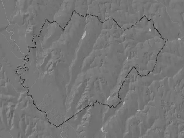 Glodeni Distretto Moldova Mappa Dell Elevazione Bilivello Con Laghi Fiumi — Foto Stock