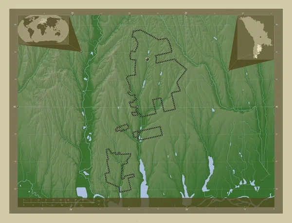 Гагаузія Автономна Територія Молдови Висота Карти Забарвлена Вікі Стилі Озерами — стокове фото