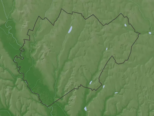 モルドバ共和国の首都 湖や川とWikiスタイルで着色された標高マップ — ストック写真