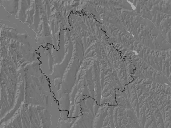 Hincesti 摩尔多瓦区 附有湖泊和河流的比尔韦勒高地图 — 图库照片