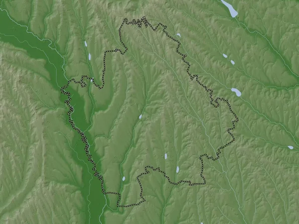 Hincesti District Moldavie Carte Altitude Colorée Dans Style Wiki Avec — Photo