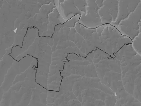 Ocnita Distretto Moldova Mappa Elevazione Scala Grigi Con Laghi Fiumi — Foto Stock