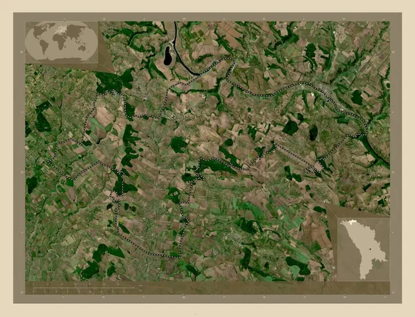 Ocnita Kreis Moldawien Hochauflösende Satellitenkarte Standorte Der Wichtigsten Städte Der — Stockfoto