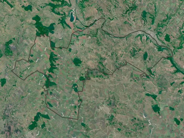 Ocnita Distretto Moldova Mappa Satellitare Bassa Risoluzione — Foto Stock