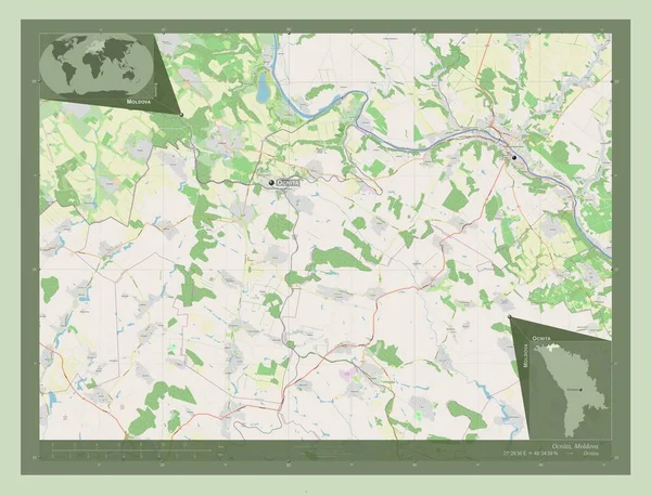 Ocnita Distrito Moldavia Open Street Map Ubicaciones Nombres Las Principales —  Fotos de Stock