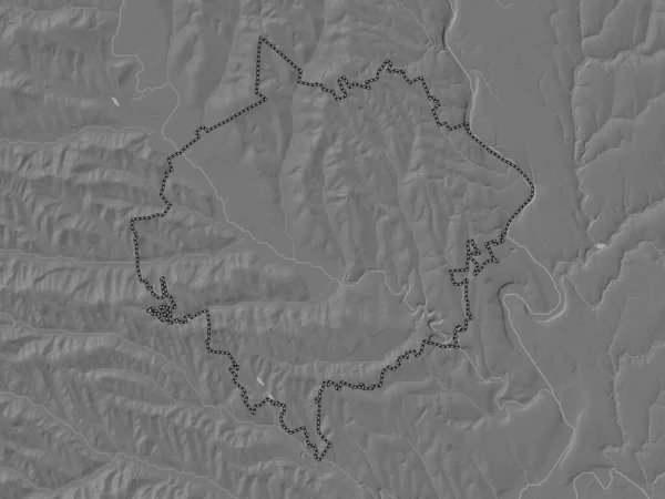 Orhei 摩尔多瓦区 附有湖泊和河流的比尔韦勒高地图 — 图库照片
