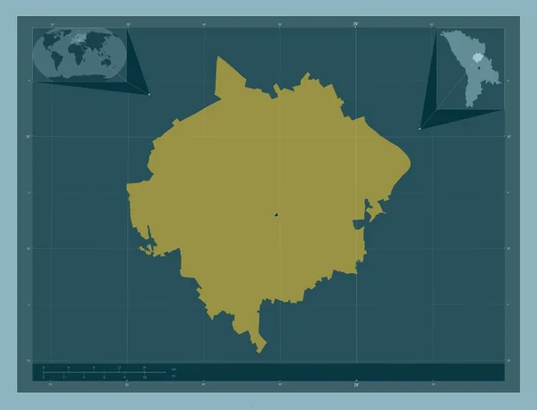 Orhei Okres Moldavsko Pevný Barevný Tvar Pomocné Mapy Polohy Rohu — Stock fotografie