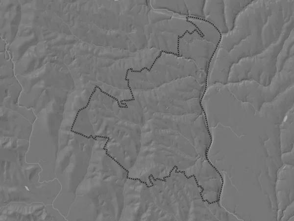 Rezina Distretto Moldova Mappa Dell Elevazione Bilivello Con Laghi Fiumi — Foto Stock