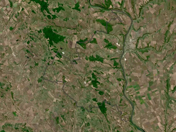 Rezina Distrito Moldávia Mapa Satélite Baixa Resolução — Fotografia de Stock