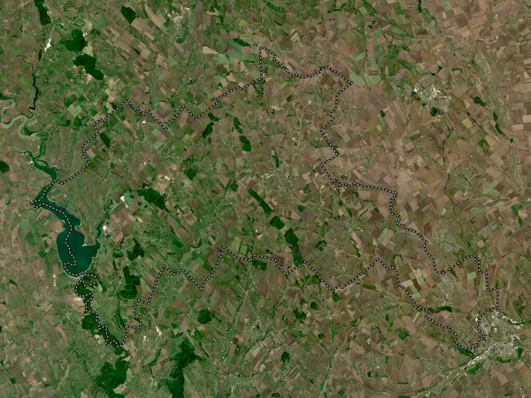 Riscani Okres Moldavsko Satelitní Mapa Vysokým Rozlišením — Stock fotografie