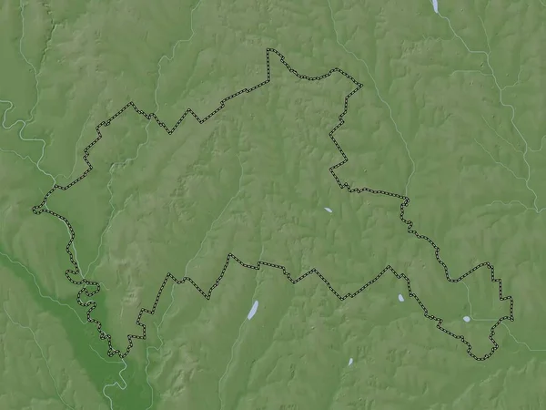 Riscani Distretto Moldova Mappa Dell Elevazione Colorata Stile Wiki Con — Foto Stock
