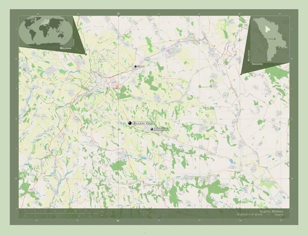 Singerei Distrito Moldavia Open Street Map Ubicaciones Nombres Las Principales —  Fotos de Stock