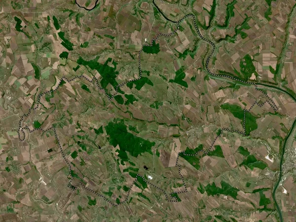 Soldanesti Distrito Moldavia Mapa Satelital Baja Resolución — Foto de Stock