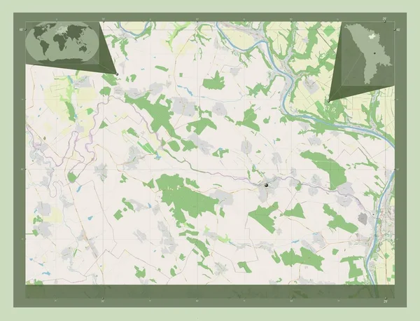 Soldanesti Περιφέρεια Μολδαβίας Χάρτης Του Δρόμου Τοποθεσίες Μεγάλων Πόλεων Της — Φωτογραφία Αρχείου