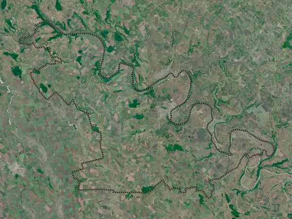 Soroca Distretto Moldova Mappa Satellitare Bassa Risoluzione — Foto Stock