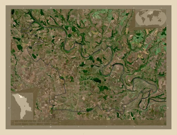 Soroca Dzielnica Mołdawii Mapa Satelity Wysokiej Rozdzielczości Pomocnicze Mapy Położenia — Zdjęcie stockowe