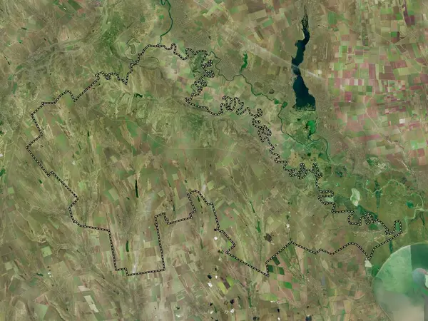 Stefan Voda Distriktet Moldavien Högupplöst Satellitkarta — Stockfoto