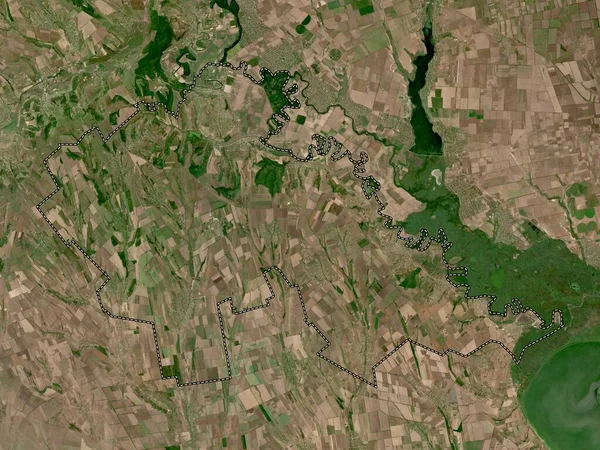 Stefan Voda Distriktet Moldavien Lågupplöst Satellitkarta — Stockfoto