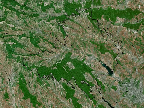 ストラセニ モルドバの地区 高解像度衛星地図 — ストック写真