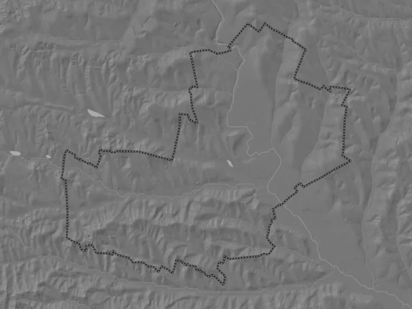 Telenesti Distretto Moldova Mappa Dell Elevazione Bilivello Con Laghi Fiumi — Foto Stock