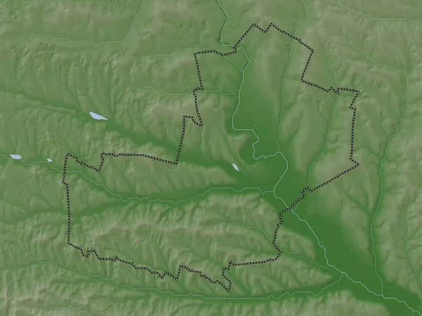 Telenesti Distrito Moldavia Mapa Elevación Coloreado Estilo Wiki Con Lagos —  Fotos de Stock