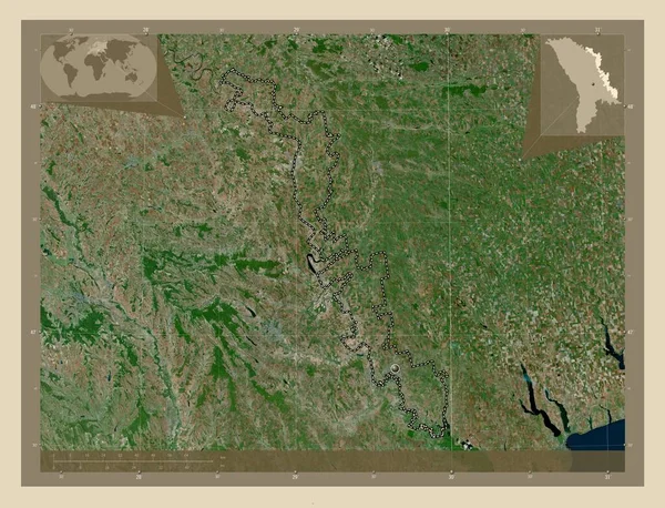 Υπερδνειστερία Εδαφική Ενότητα Της Μολδαβίας Υψηλής Ανάλυσης Δορυφορικός Χάρτης Γωνιακοί — Φωτογραφία Αρχείου