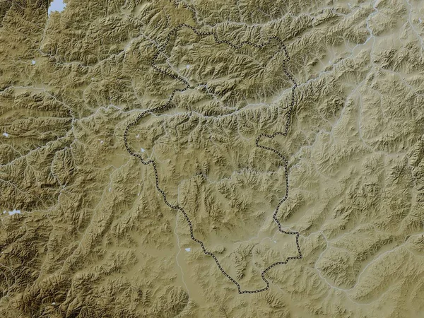 Μπούλγκαν Επαρχία Της Μογγολίας Υψόμετρο Χάρτη Χρωματισμένο Wiki Στυλ Λίμνες — Φωτογραφία Αρχείου