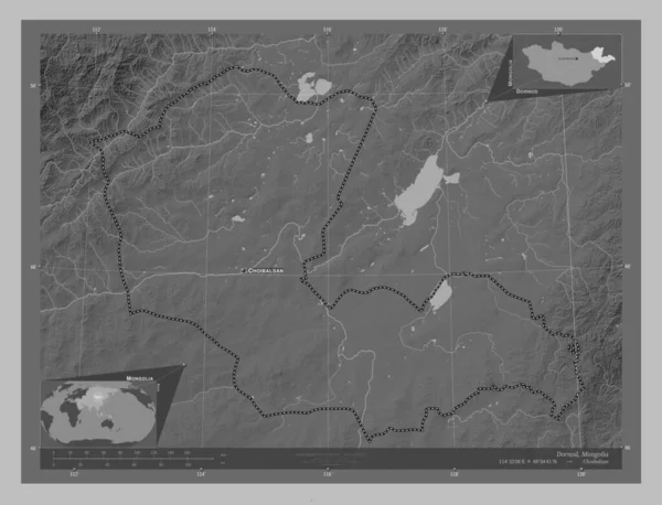 Dornod Επαρχία Της Μογγολίας Υψόμετρο Διαβαθμίσεων Του Γκρι Λίμνες Και — Φωτογραφία Αρχείου