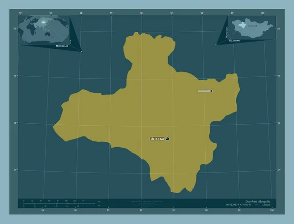 Дзавхан Провинция Монголия Твердая Форма Цвета Места Названия Крупных Городов — стоковое фото