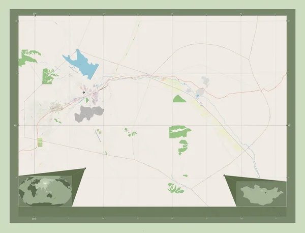 Orhon Gemeinde Der Mongolei Open Street Map Eck Zusatzstandortkarten — Stockfoto