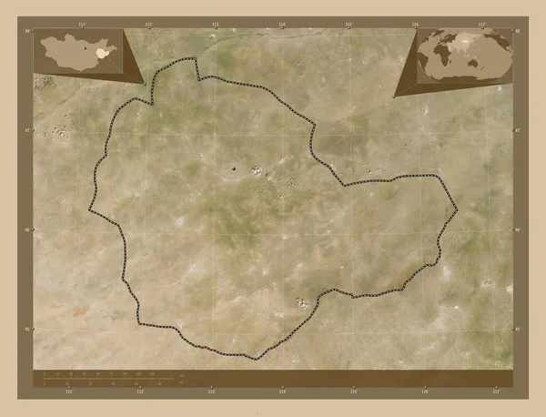 Сухбатар Провінція Монголія Супутникова Карта Низькою Роздільною Здатністю Розташування Великих — стокове фото