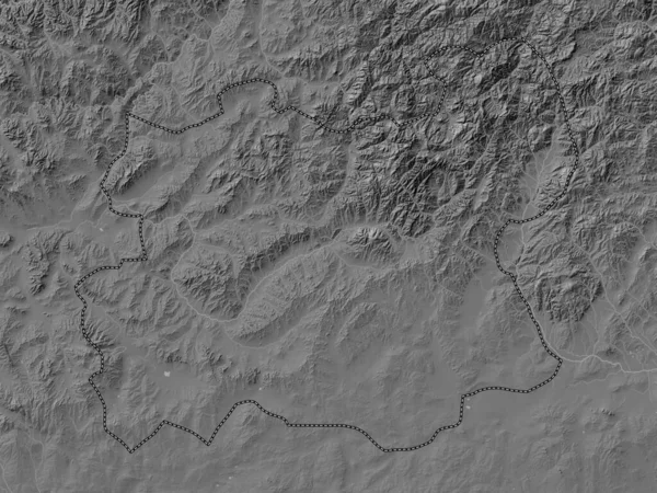 Tov 蒙古省 附有湖泊和河流的比尔韦勒高地图 — 图库照片