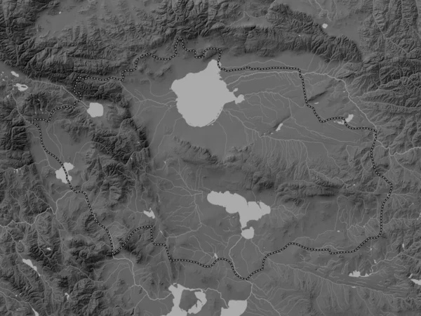 Увс Монголія Грайливою Картою Висот Озерами Річками — стокове фото