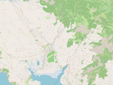 Podgorica, Karadağ belediyesi. Açık Sokak Haritası