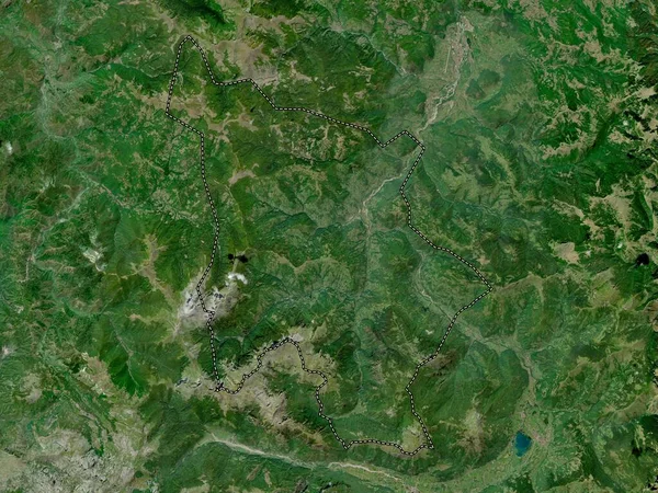Andrijevica Montenegró Önkormányzata Nagyfelbontású Műholdas Térkép — Stock Fotó