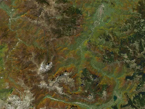 Andrijevica Montenegro Kommun Lågupplöst Satellitkarta — Stockfoto