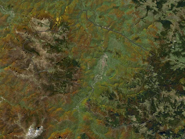 Berane Município Montenegro Mapa Satélite Baixa Resolução — Fotografia de Stock