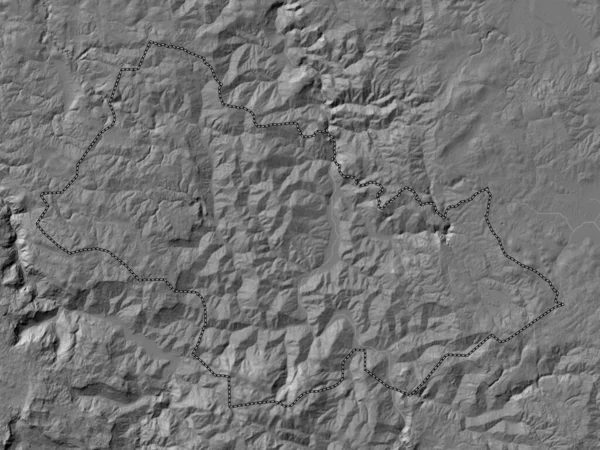 Bijelo Polje Муниципалитет Черногории Карта Высот Билевеля Озерами Реками — стоковое фото
