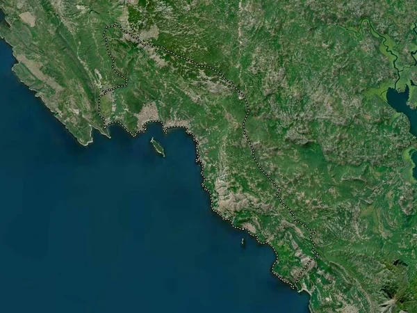 Budva Municipality Montenegro High Resolution Satellite Map — Stock Photo, Image