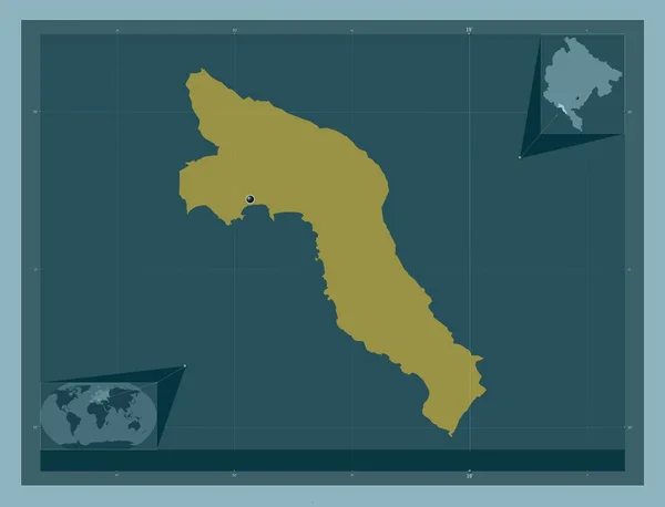 Budva Comune Del Montenegro Forma Tinta Unita Mappa Della Posizione — Foto Stock