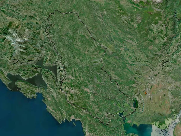 Cetinje Montenegro Kommun Högupplöst Satellitkarta — Stockfoto