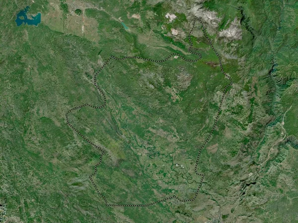 Danilovgrad Municipality Montenegro High Resolution Satellite Map — Stock Photo, Image