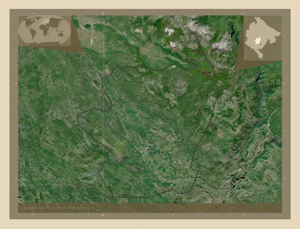 Ντανίλοβγκραντ Δήμος Μαυροβουνίου Υψηλής Ανάλυσης Δορυφορικός Χάρτης Γωνιακοί Χάρτες Βοηθητικής — Φωτογραφία Αρχείου
