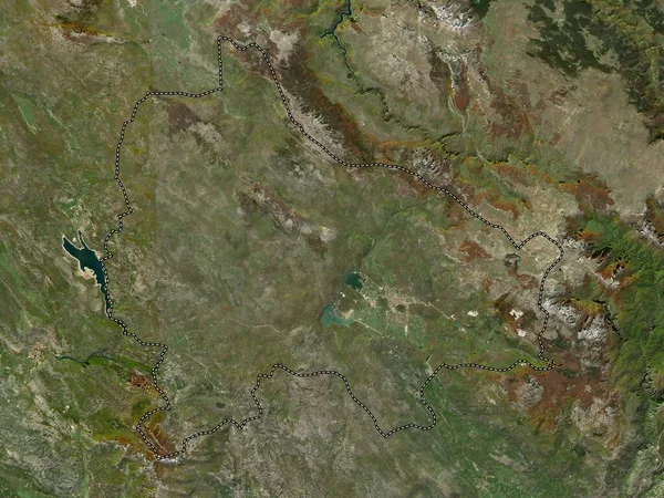 Niksic Montenegros Kommun Lågupplöst Satellitkarta — Stockfoto