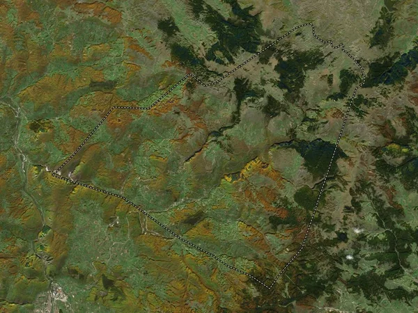 ペトニツァ モンテネグロの自治体 低解像度衛星地図 — ストック写真