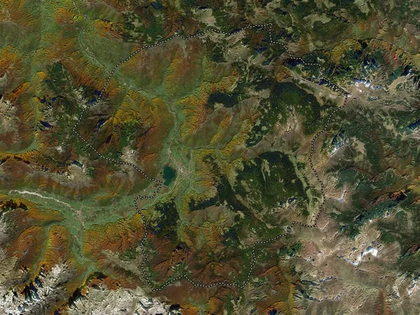 Plav Montenegro Kommun Lågupplöst Satellitkarta — Stockfoto