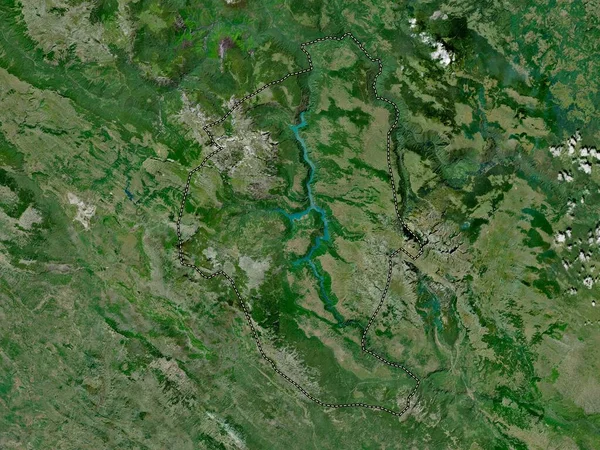 Pluzine Δήμος Μαυροβουνίου Δορυφορικός Χάρτης Υψηλής Ανάλυσης — Φωτογραφία Αρχείου