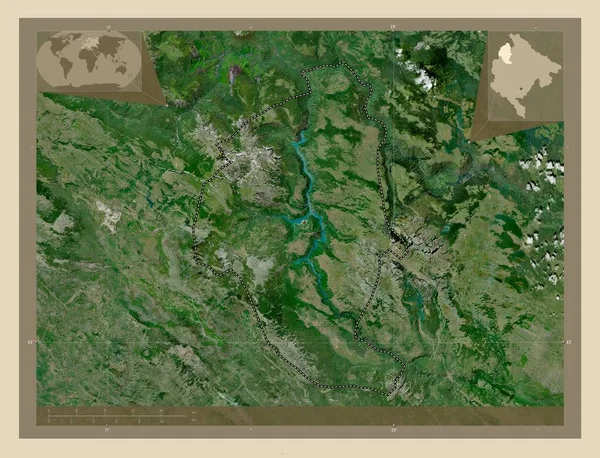 Pluzine Karadağ Belediyesi Yüksek Çözünürlüklü Uydu Köşedeki Yedek Konum Haritaları — Stok fotoğraf